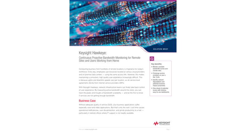 Hawkeye — Continuous Proactive Bandwidth Monitoring